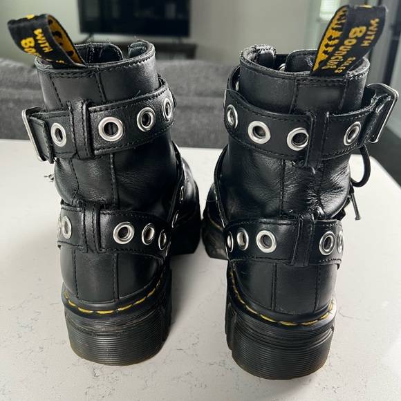 Dr. Martens Black Combat Platform Boots - Picture 2 of 12